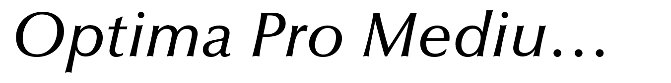 Optima Pro Medium Italic